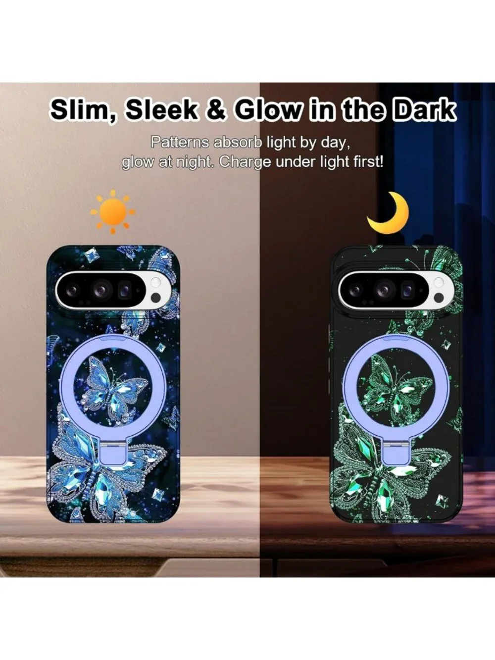 Glow in the Dark Magnetic Slim Case for Google Pixel 10/10 Pro - Shockproof